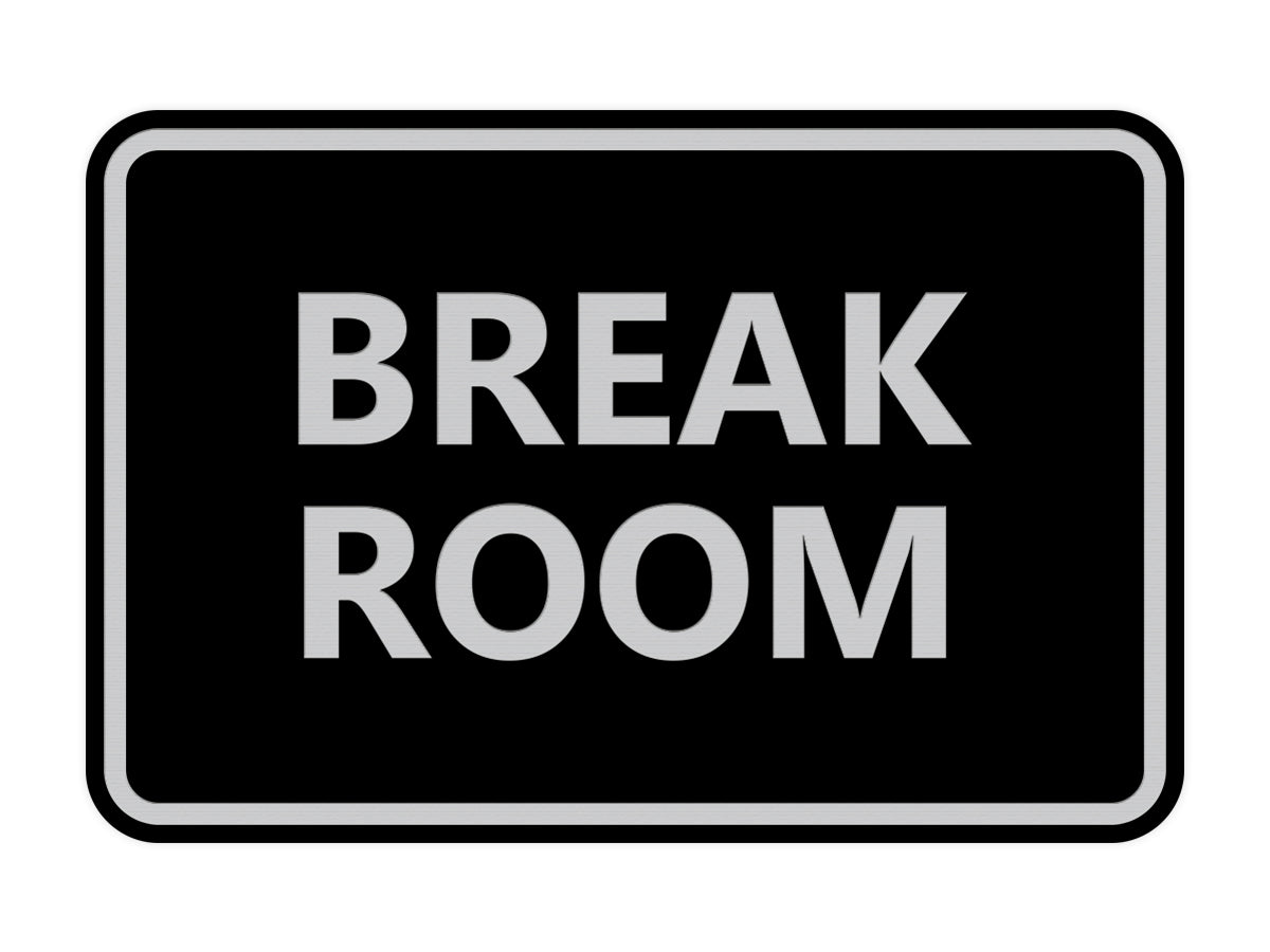 Signs ByLITA Classic Framed Break Room Sign