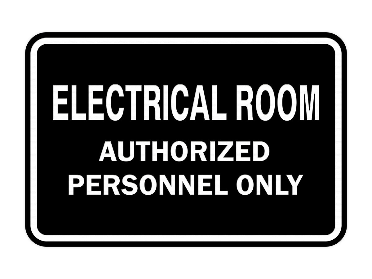 Signs ByLITA Classic Framed ELECTRICAL ROOM AUTHORIZED PERSONNEL ONLY Sign