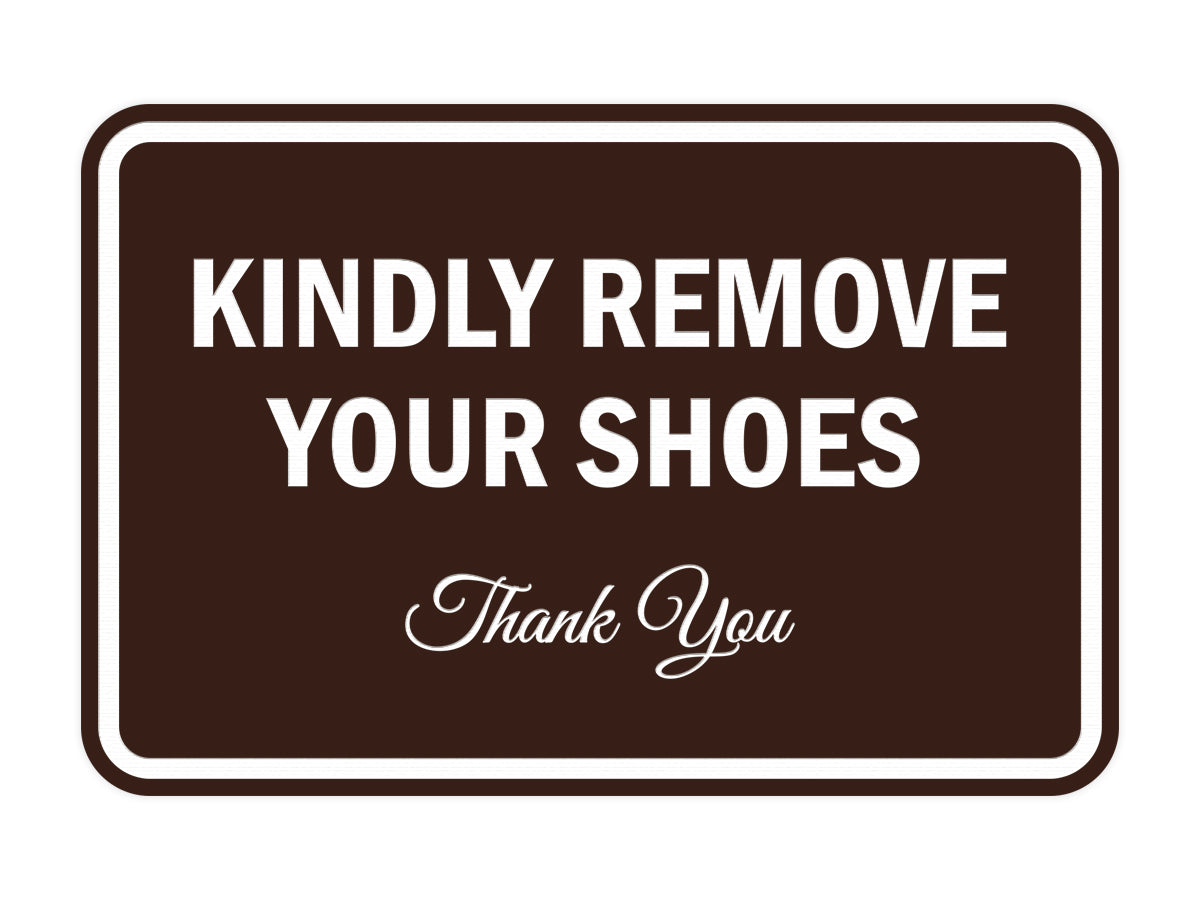 Signs ByLITA Classic Framed Kindly Remove Your Shoes