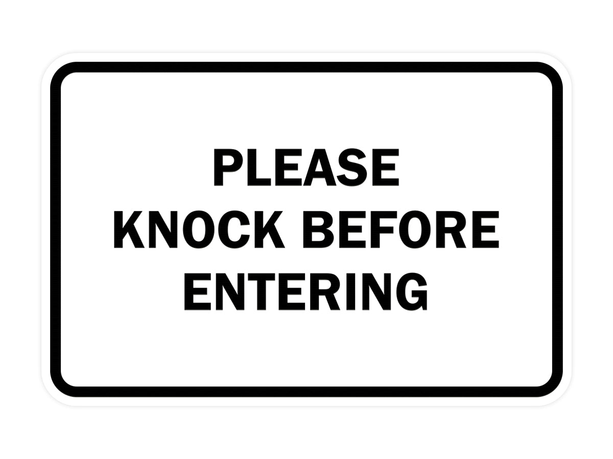 Signs ByLITA Classic Framed Please Knock Before Entering