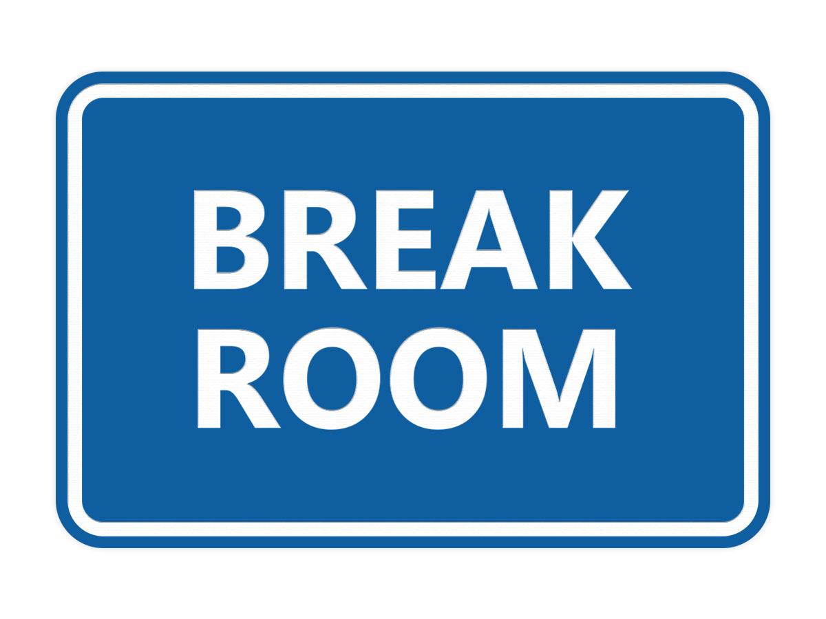 Signs ByLITA Classic Framed Break Room Sign
