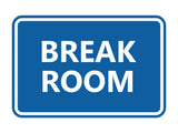 Signs ByLITA Classic Framed Break Room Sign