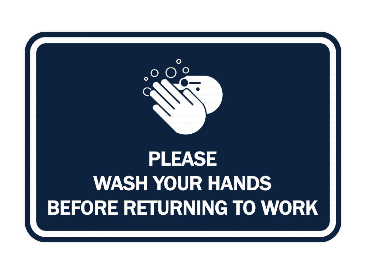 Signs ByLITA Classic Framed Please Wash Your Hands Sign