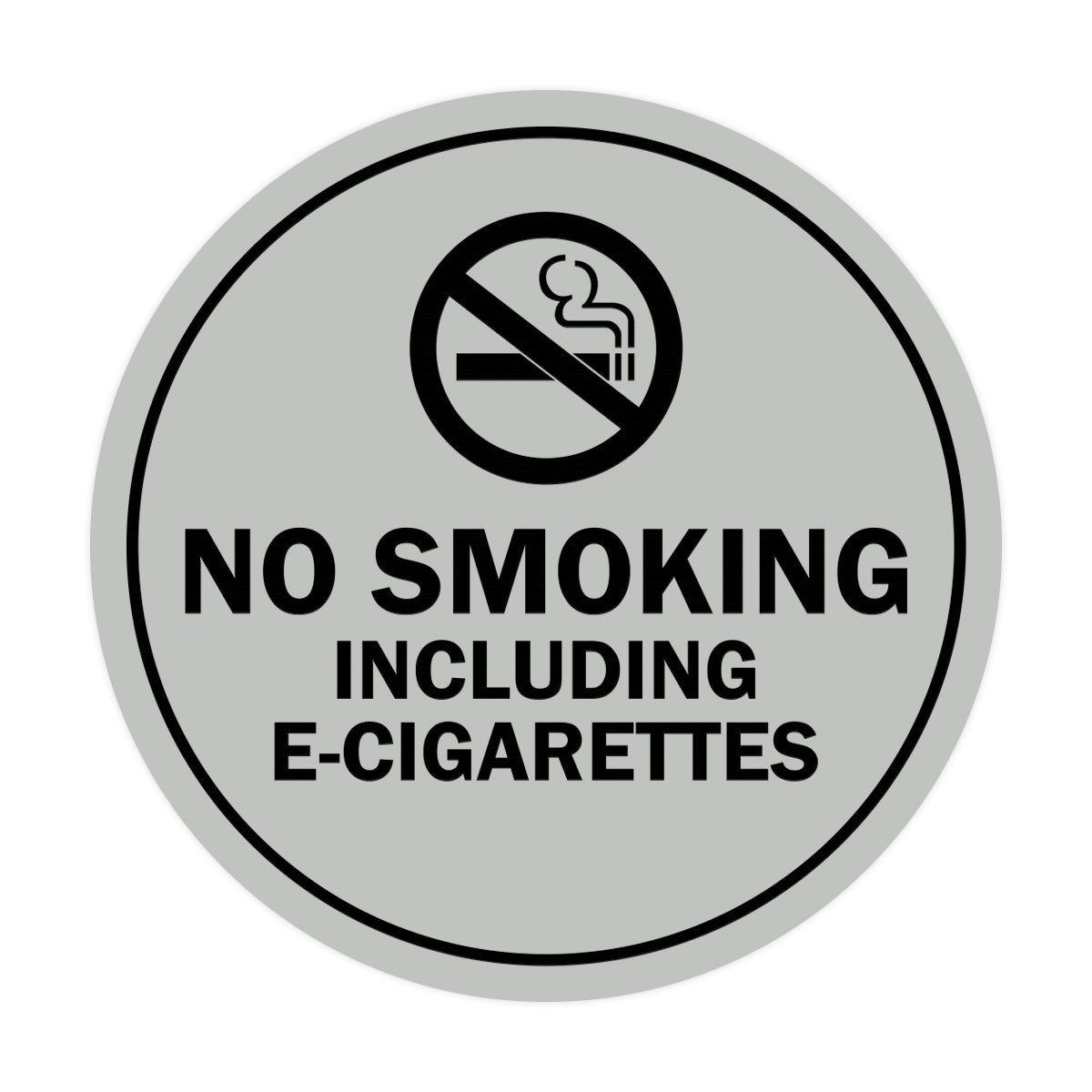Signs ByLITA Circle No Smoking Including E-Cigarettes Sign