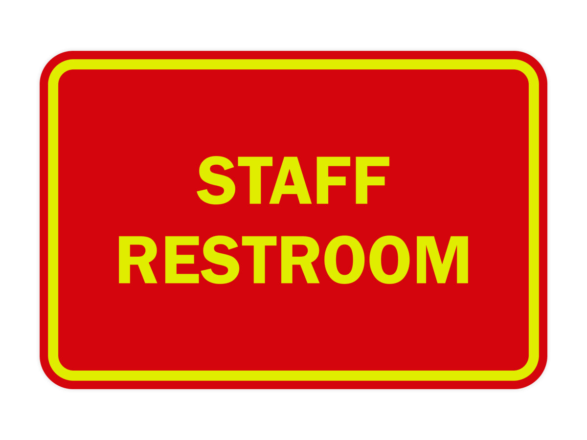 Signs ByLITA Classic Framed Staff Restroom Sign