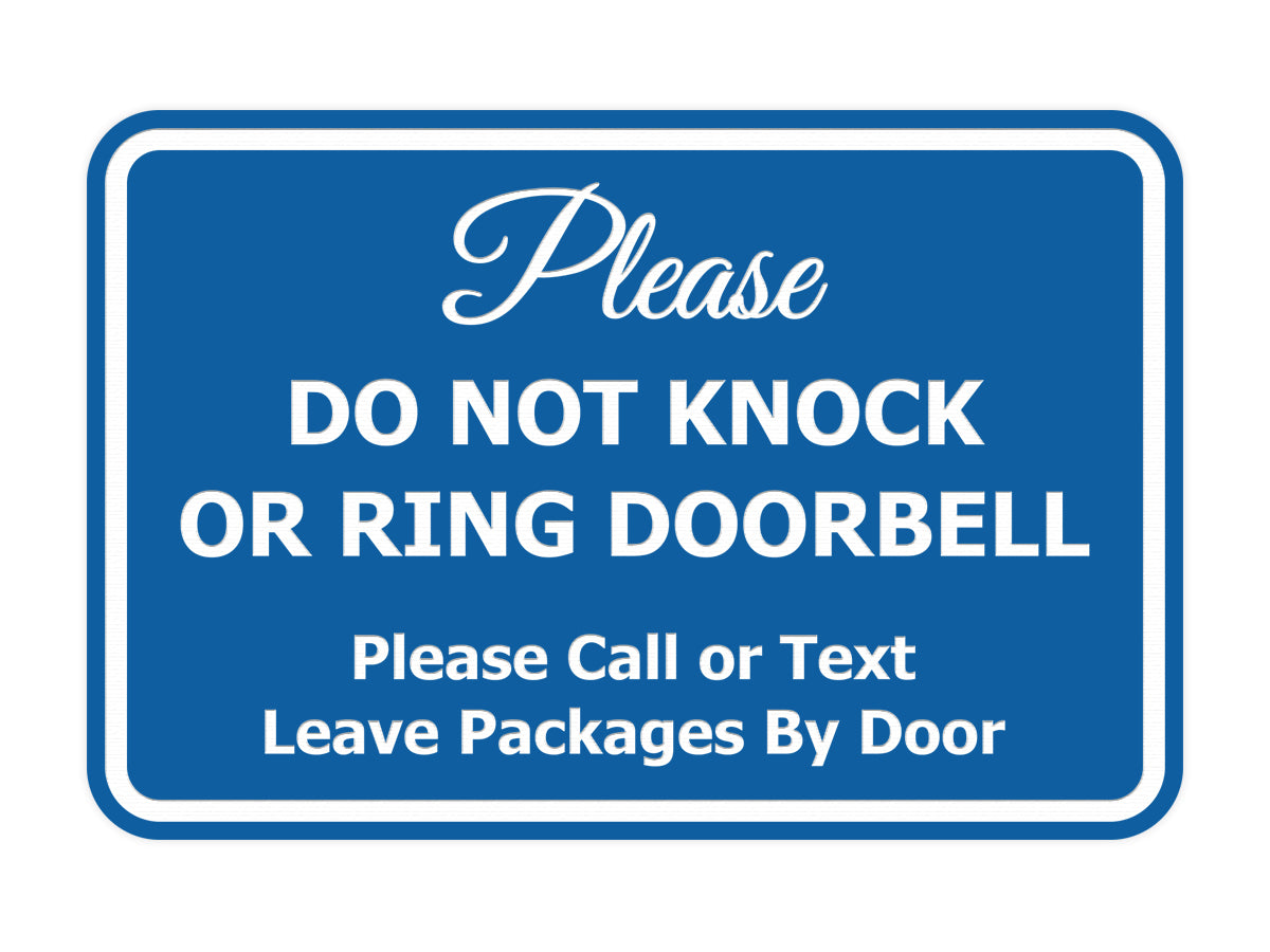 Signs ByLITA Classic Framed DO NOT KNOCK OR RING DOORBELL
