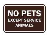 Signs ByLITA Classic Framed No Pets Except Service Animals Sign
