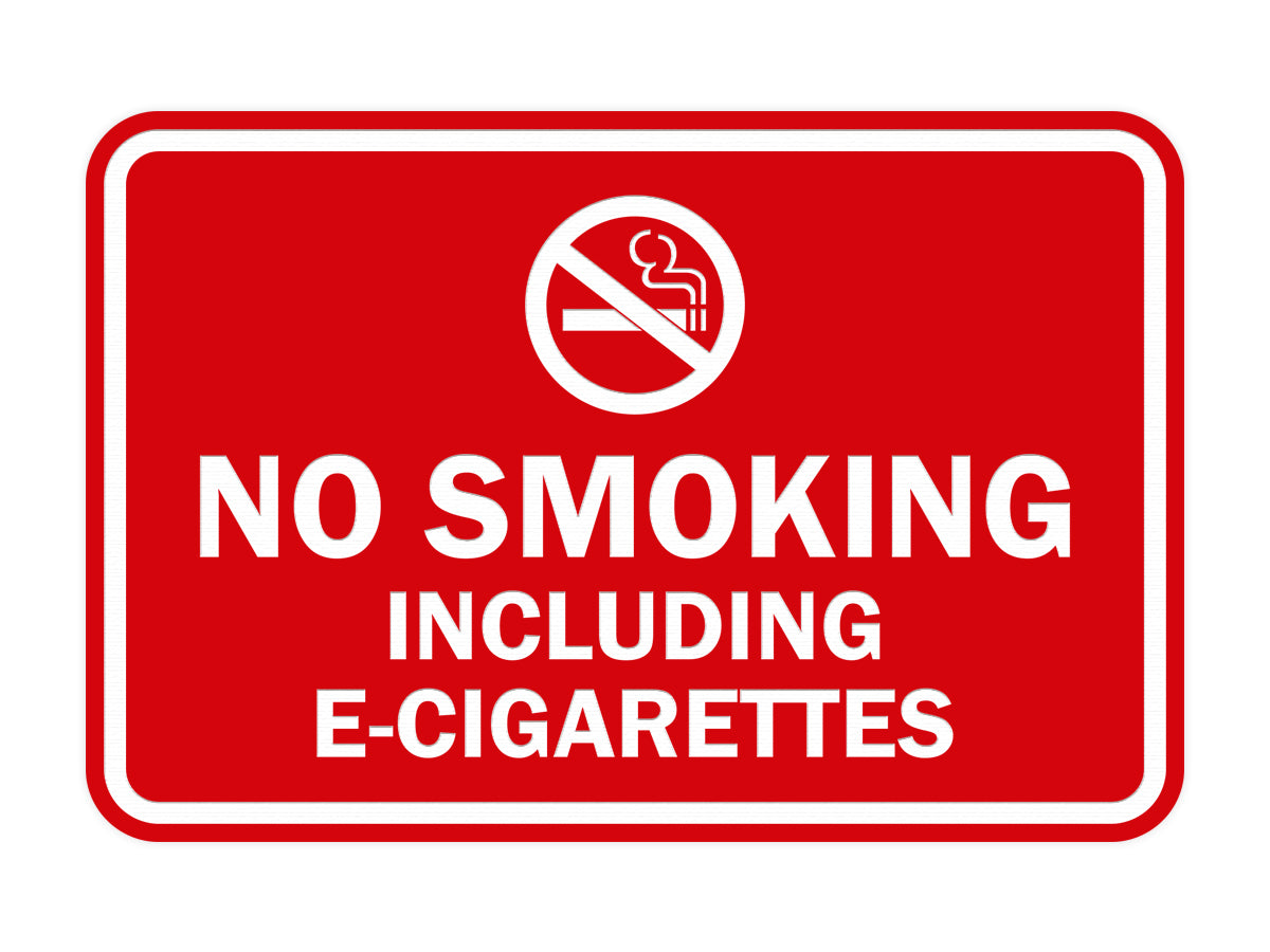 Signs ByLITA Classic Framed No Smoking Including E-Cigarettes Sign