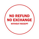Signs ByLITA Circle No Refund No Exchange Sign