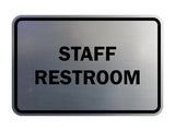 Signs ByLITA Classic Framed Staff Restroom Sign