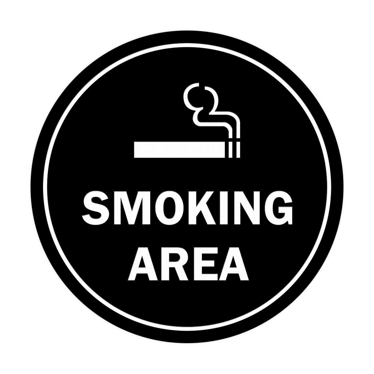 Signs ByLITA Circle Smoking Area Sign