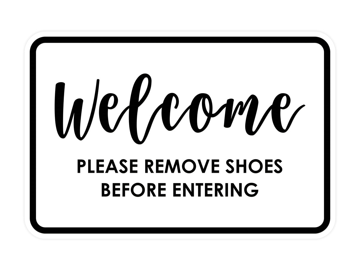 Signs ByLITA Classic Framed Welcome please remove shoes before entering