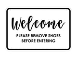 Signs ByLITA Classic Framed Welcome please remove shoes before entering