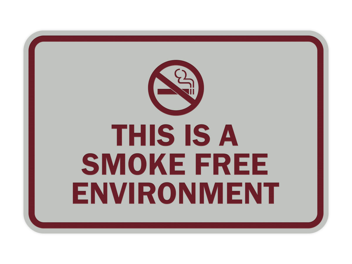 Signs ByLITA Classic Framed This Is A Smoke Free Environment Sign