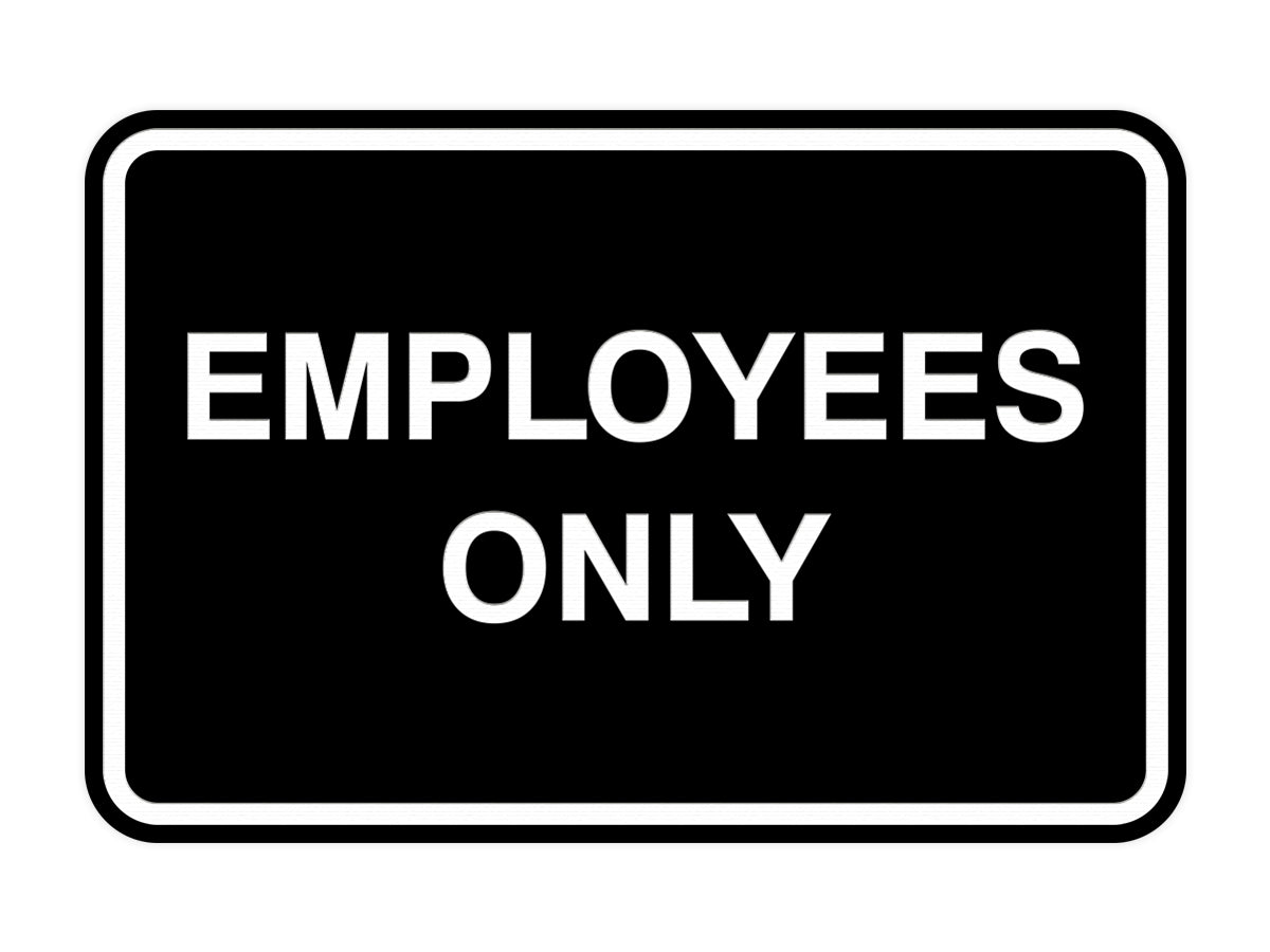 Signs ByLITA Classic Framed Employees Only Sign