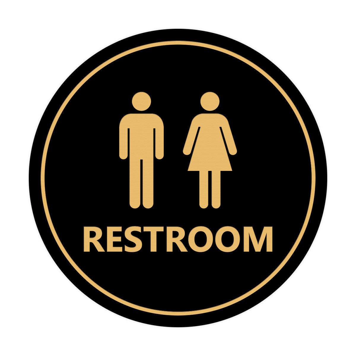 Signs ByLITA Circle Unisex Restroom Sign