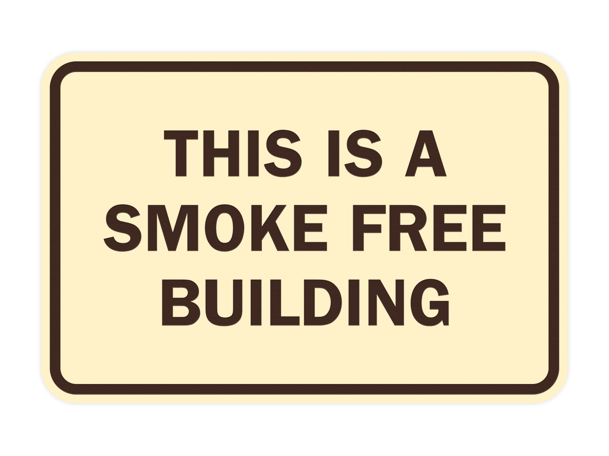 Signs ByLITA Classic Framed This is a Smoke Free Building Sign
