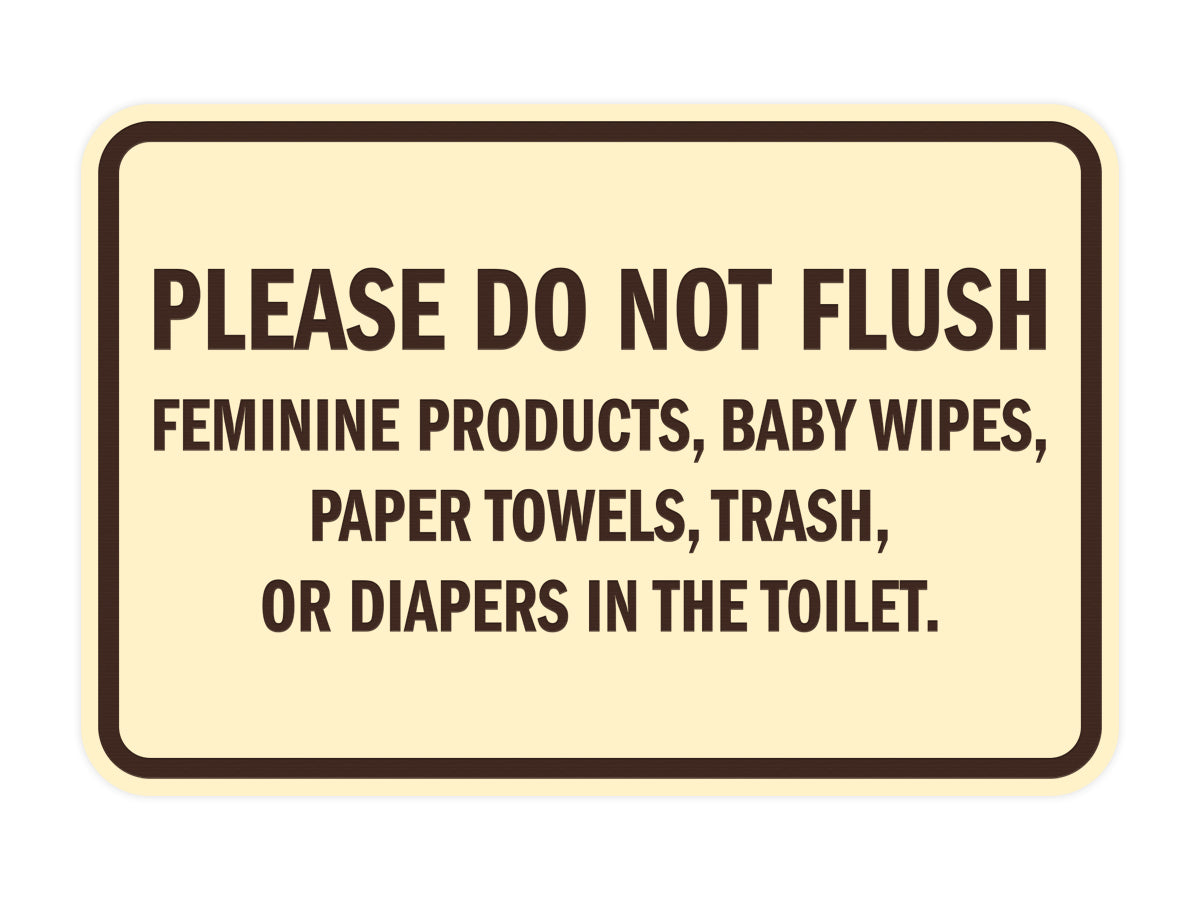 Signs ByLITA Classic Framed Please Do Not Flush Etiquette
