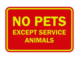 Signs ByLITA Classic Framed No Pets Except Service Animals Sign