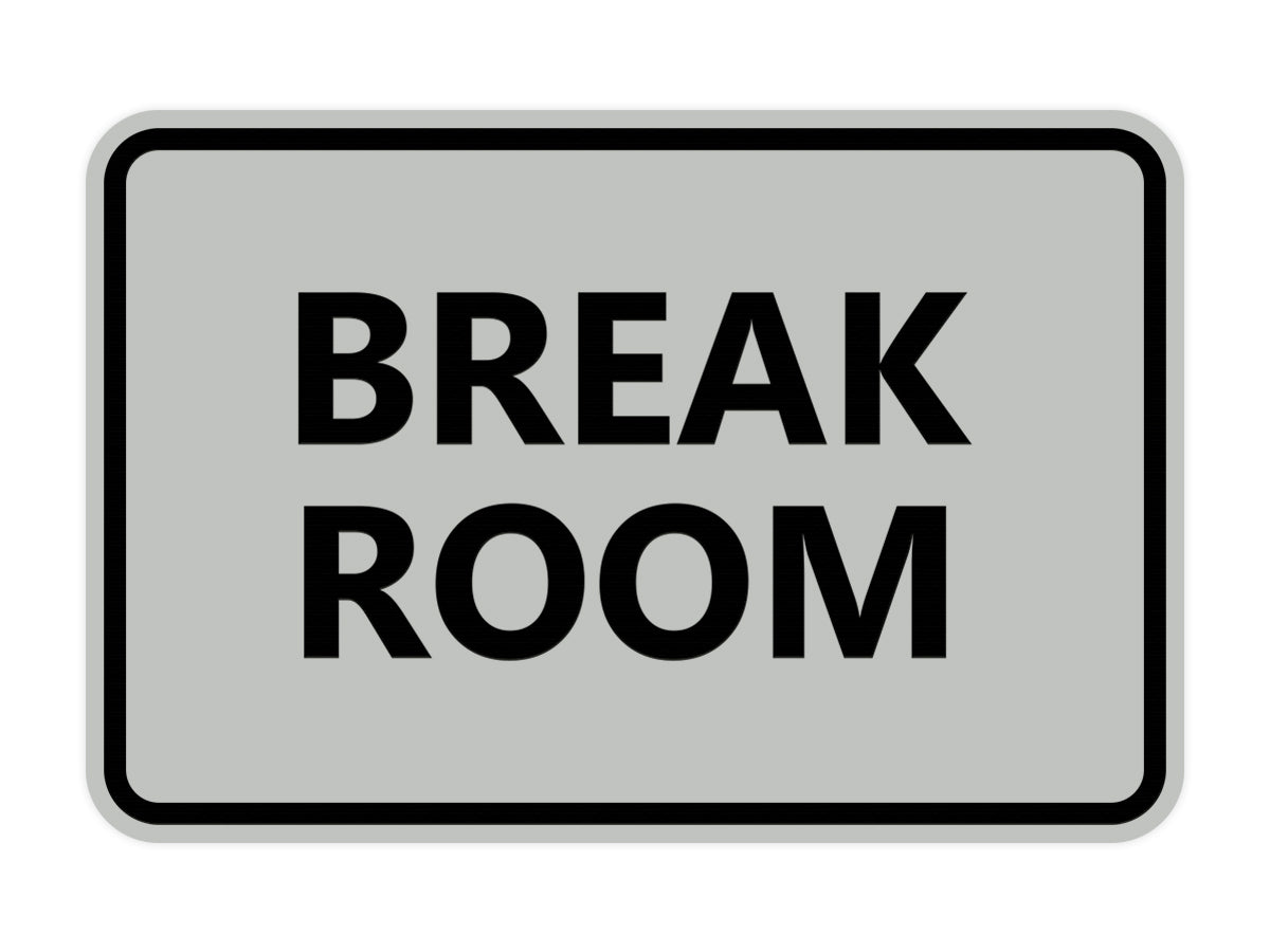 Signs ByLITA Classic Framed Break Room Sign
