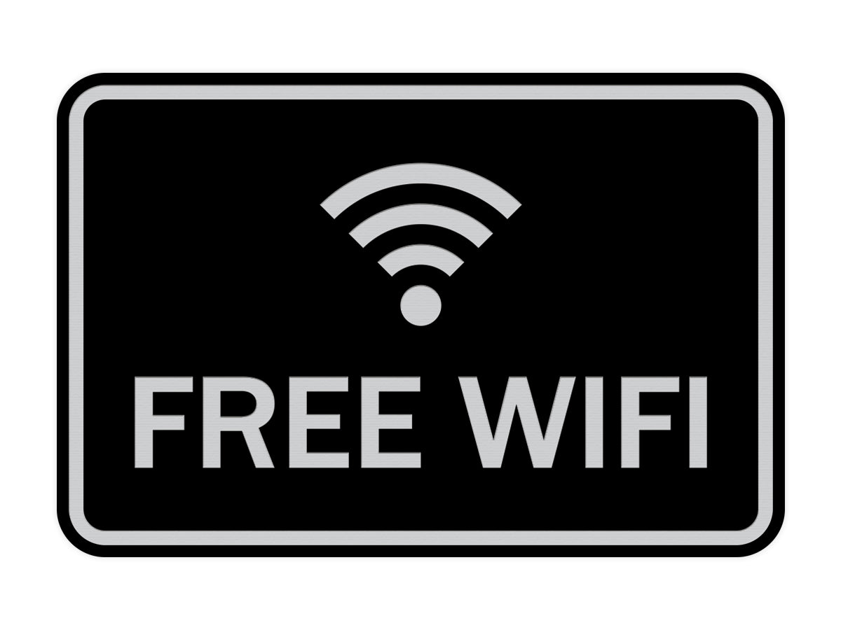 Signs ByLITA Classic Framed Free Wifi Sign