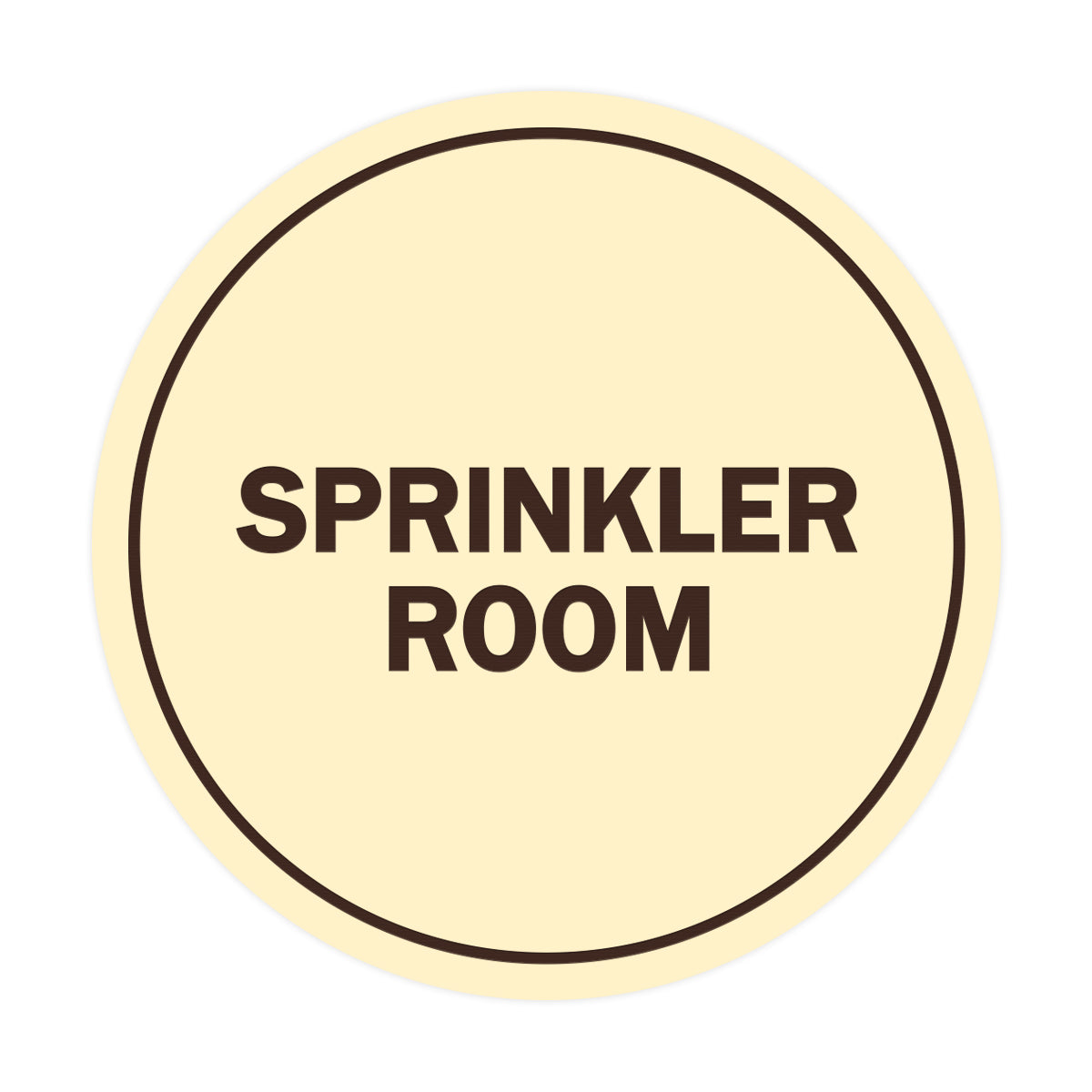 Signs ByLITA Circle Sprinkler Room Sign