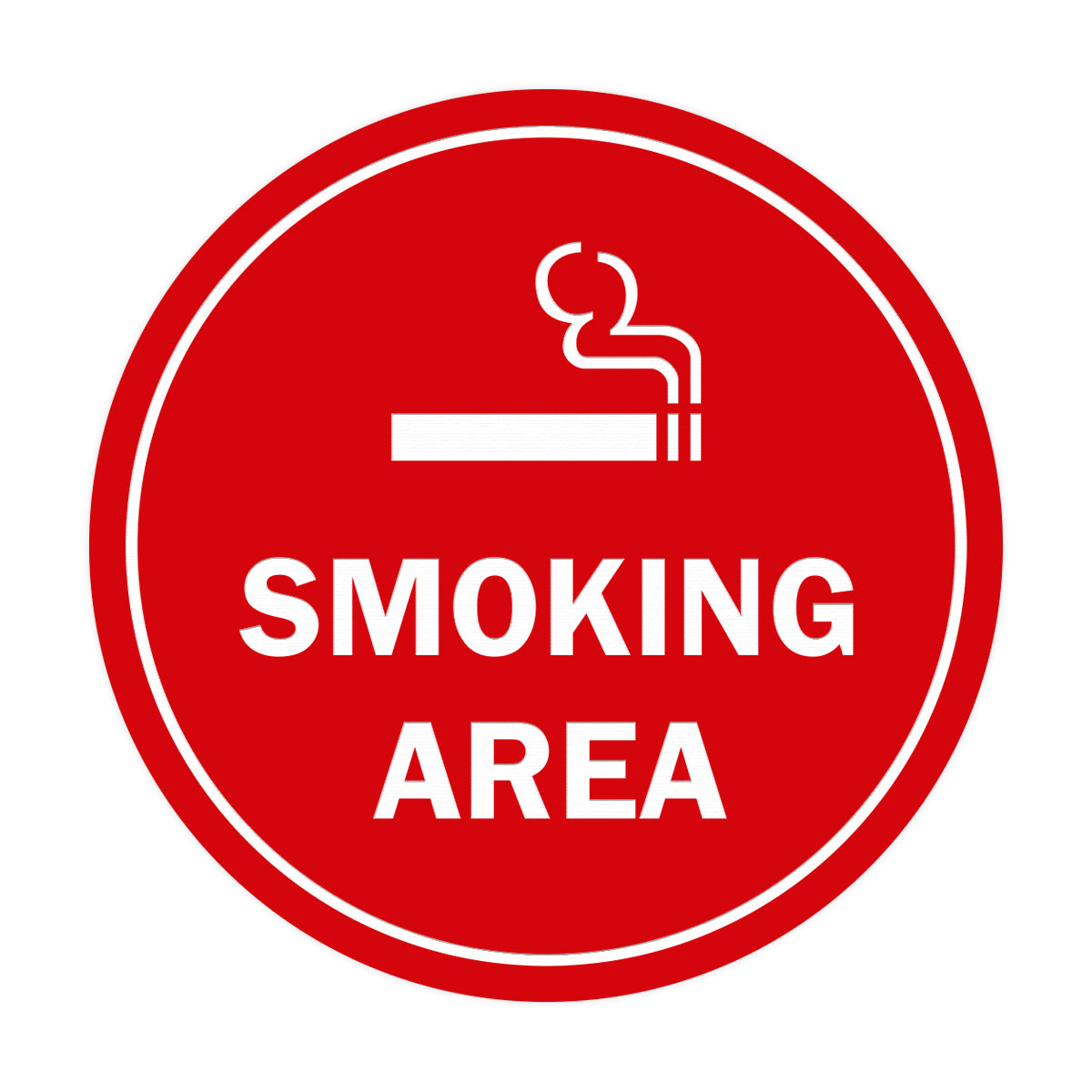 Signs ByLITA Circle Smoking Area Sign