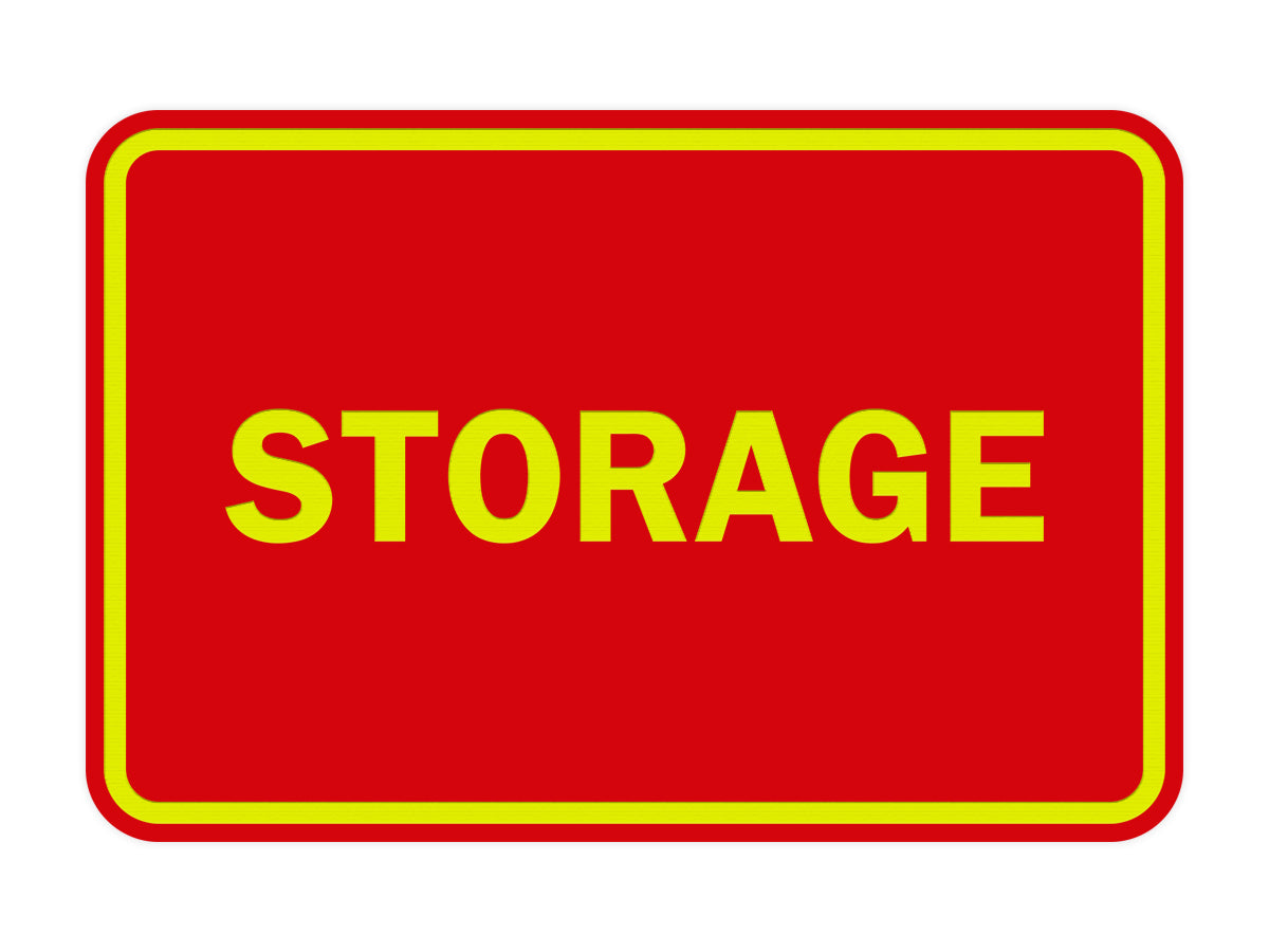 Red / Yellow Signs ByLITA Classic Framed Storage Sign