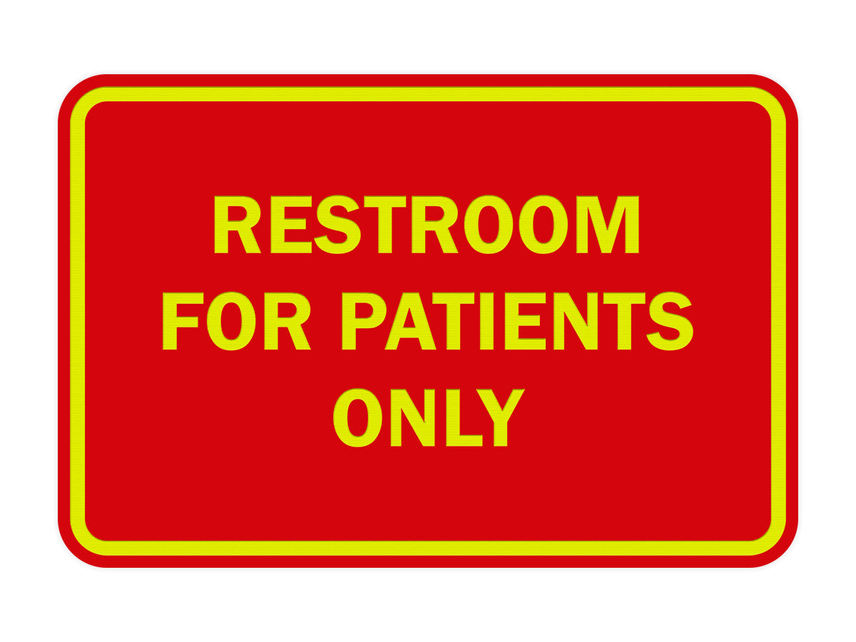 Signs ByLITA Classic Framed Restrooms For Patients Only Sign