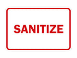 Signs ByLITA Classic Framed Sanitize Sign