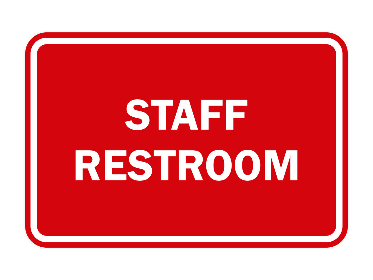 Signs ByLITA Classic Framed Staff Restroom Sign