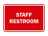 Signs ByLITA Classic Framed Staff Restroom Sign