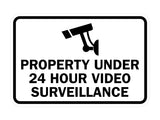 Signs ByLITA Classic Framed Property Under 24 hour video surveillance Sign