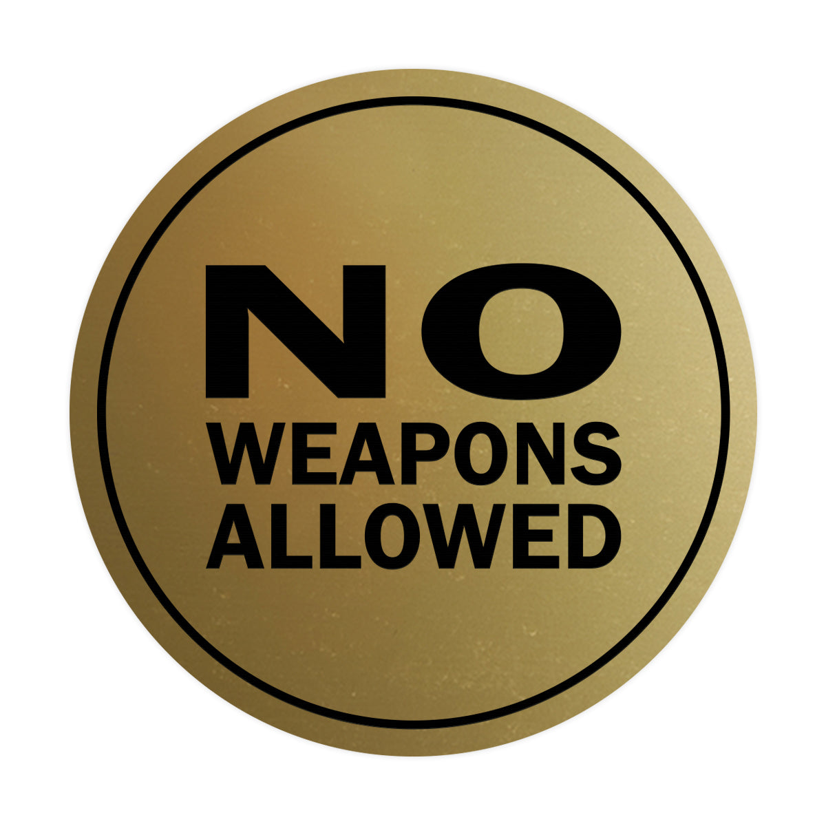 Signs ByLITA Circle No Weapons Allowed Sign