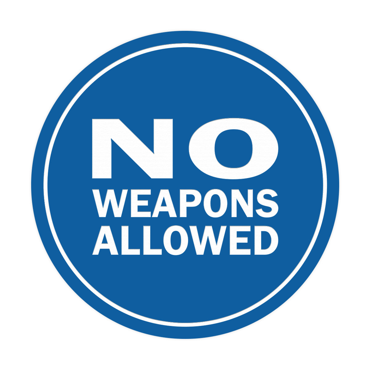 Signs ByLITA Circle No Weapons Allowed Sign
