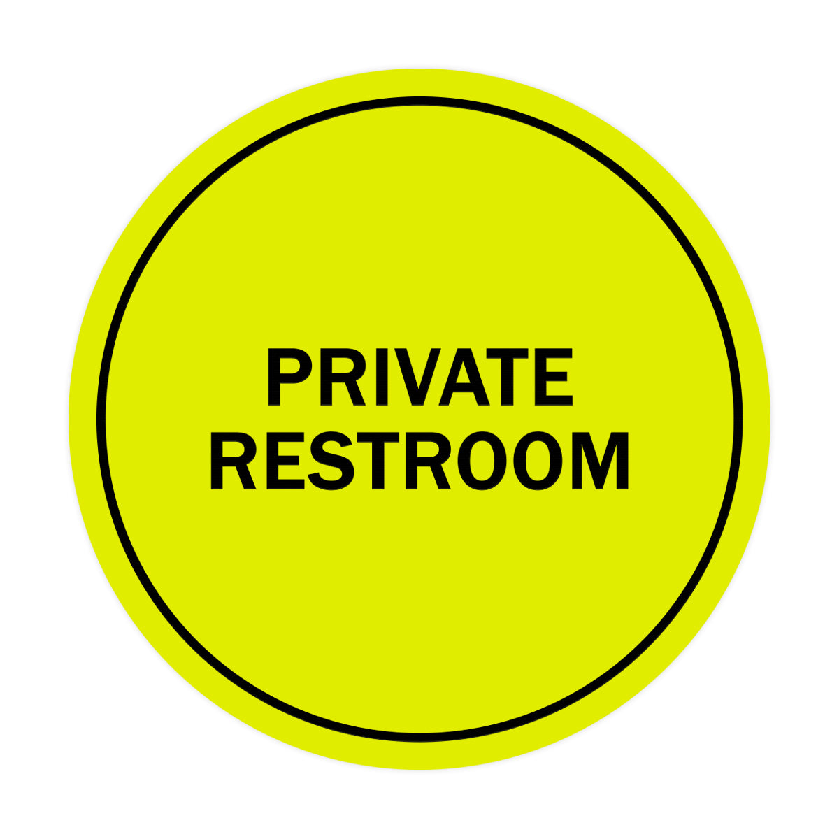 Signs ByLITA Circle Private Restroom Sign