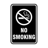 Portrait Round No Smoking Sign
