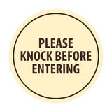 Signs ByLITA Circle Please Knock Before Entering Sign