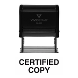 Black CERTIFIED COPY Self Inking Rubber Stamp