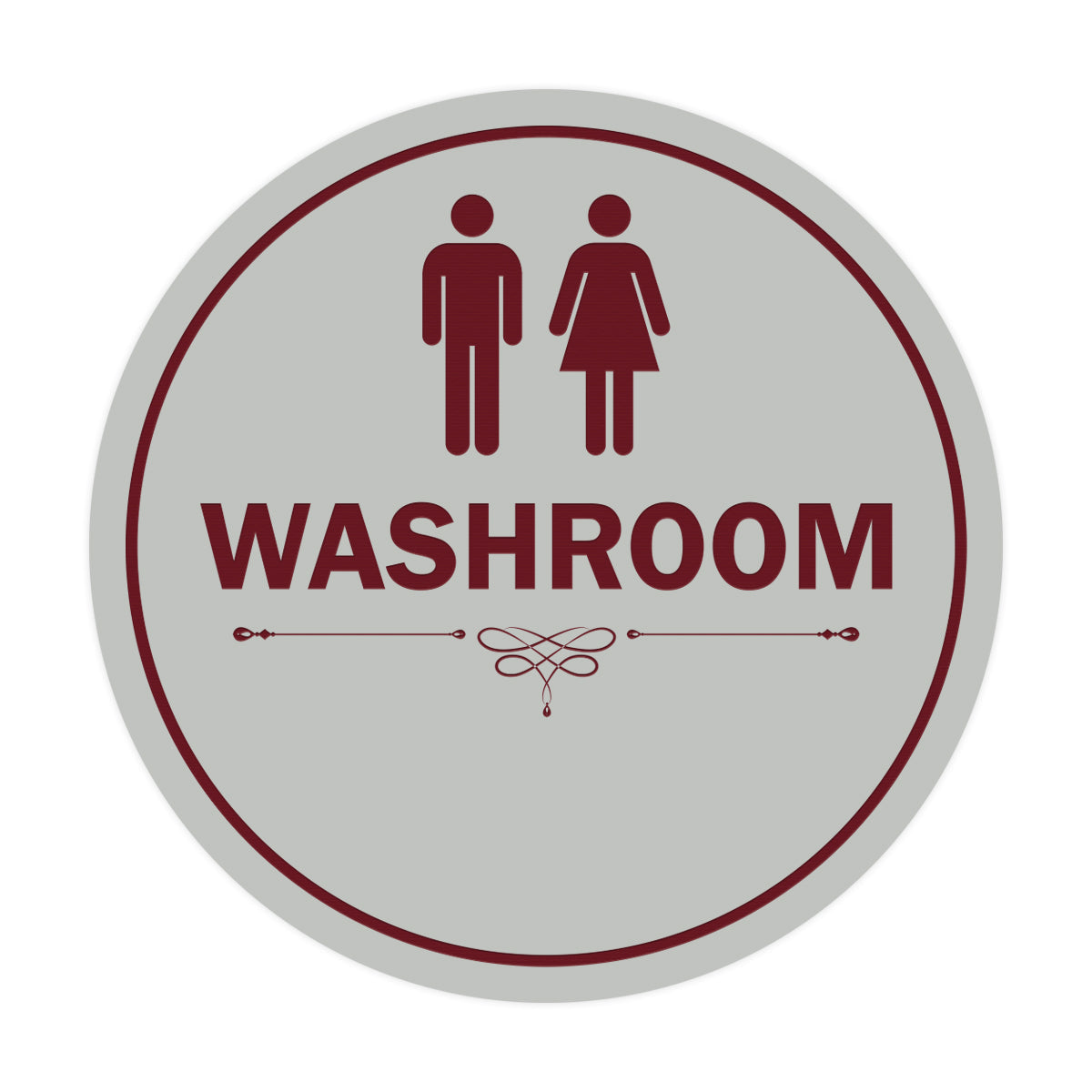 Signs ByLITA Circle Washroom Sign