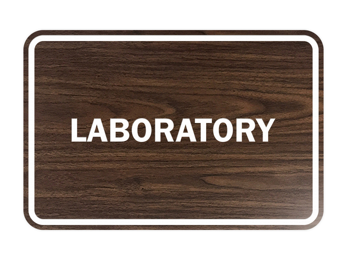 Signs ByLITA Classic Framed Laboratory Sign
