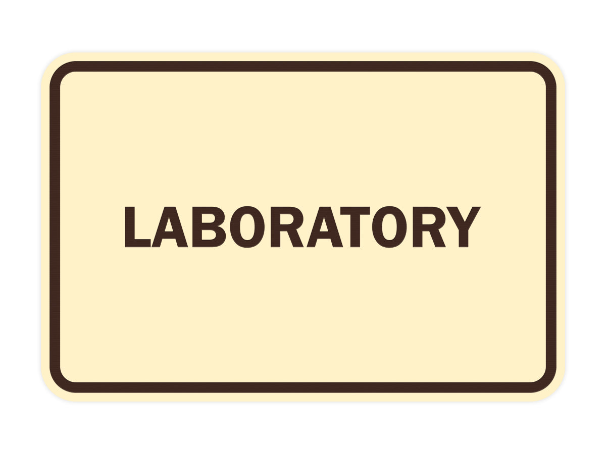 Signs ByLITA Classic Framed Laboratory Sign