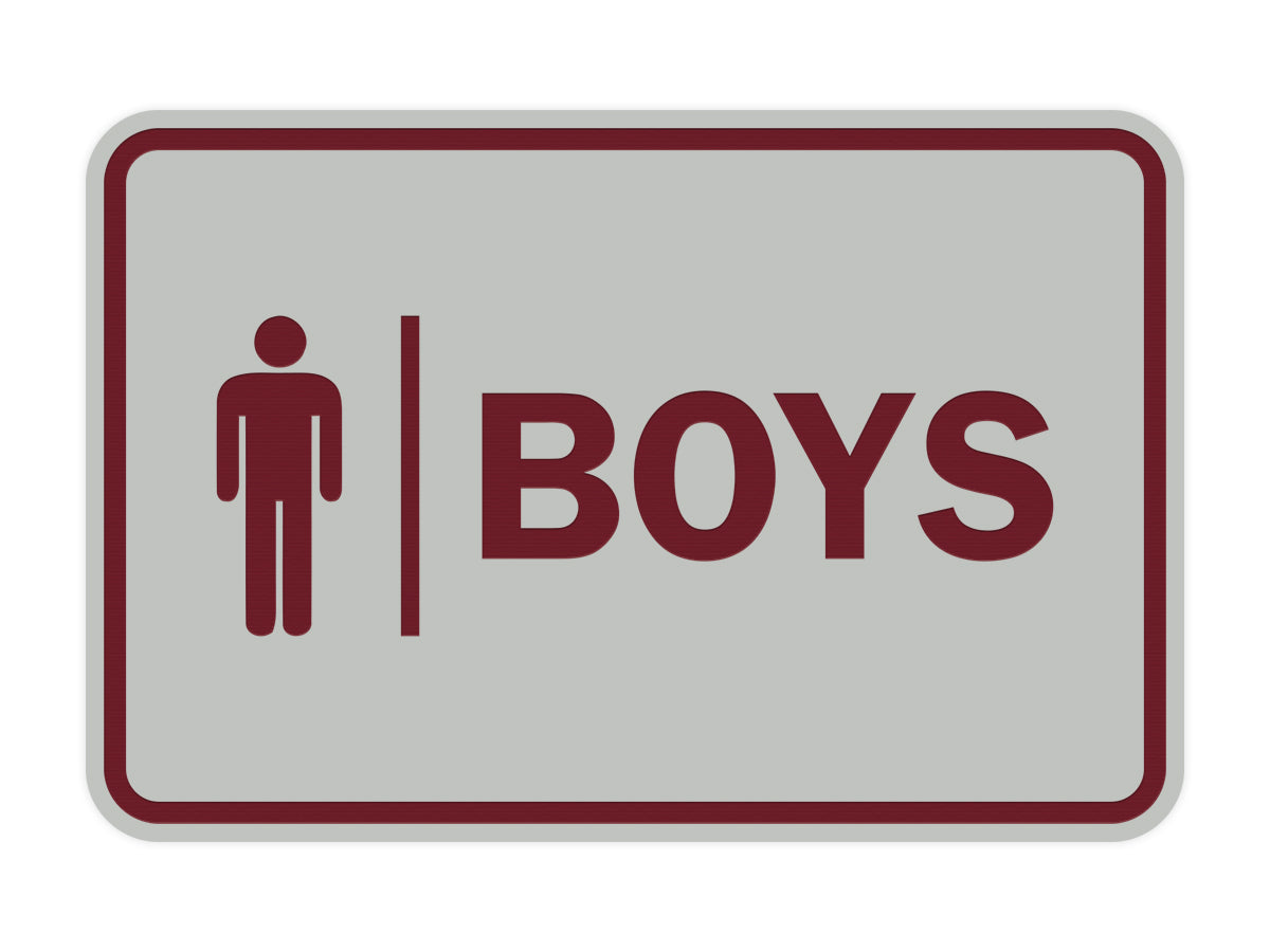 Signs ByLITA Classic Boys (male bathroom icon) Sign