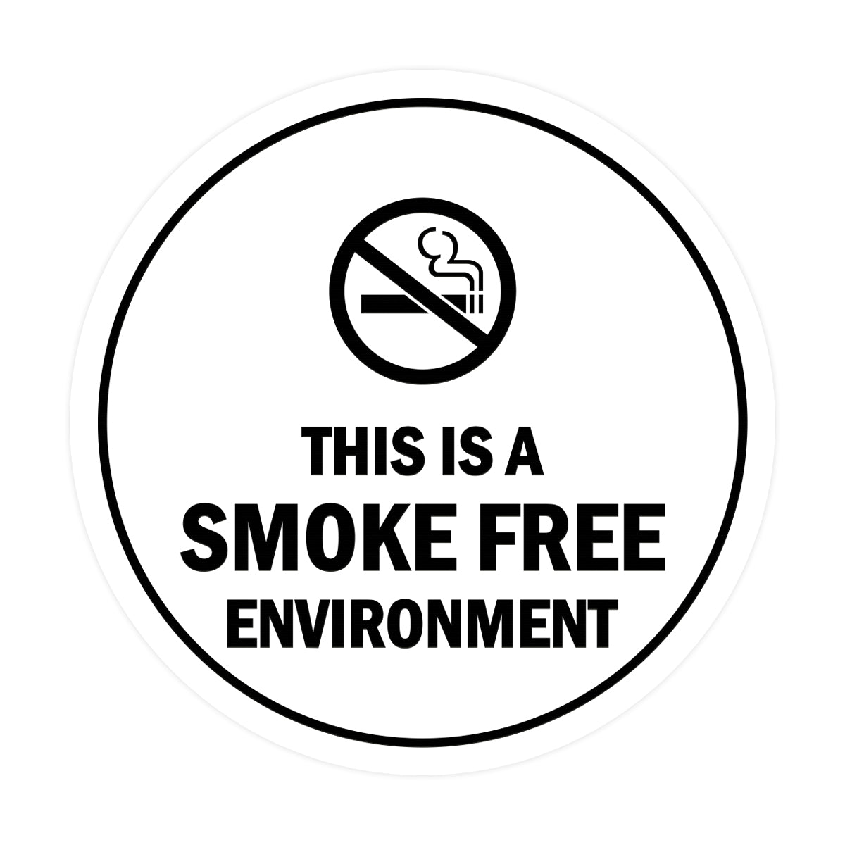 Signs ByLITA Circle This Is A Smoke Free Environment Sign