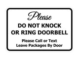Signs ByLITA Classic Framed DO NOT KNOCK OR RING DOORBELL