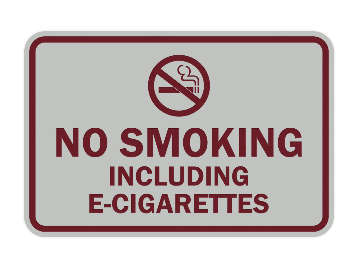 Signs ByLITA Classic Framed No Smoking Including E-Cigarettes Sign