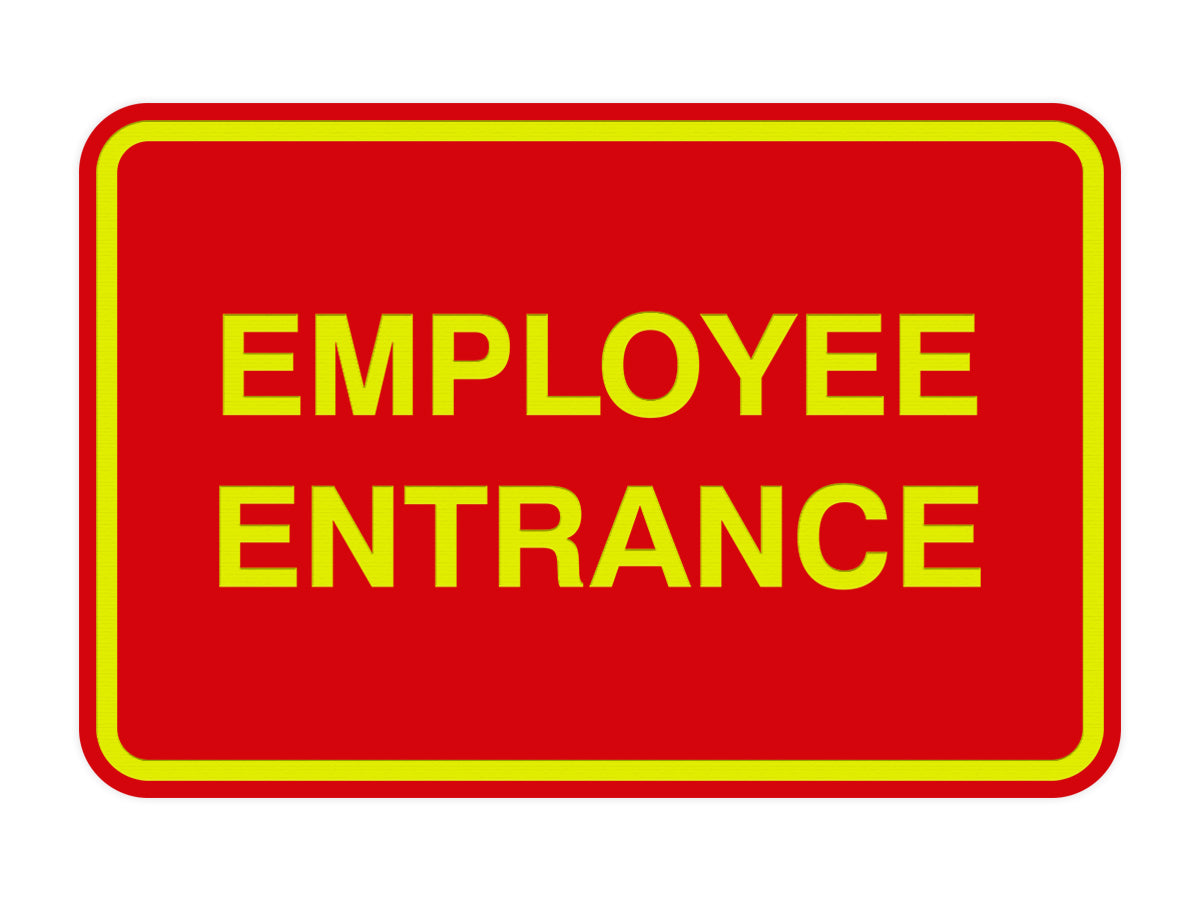Signs ByLITA Classic Framed Employee Entrance Sign