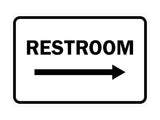 Signs ByLITA Classic Framed Restroom Directional Right Arrow