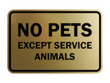 Signs ByLITA Classic Framed No Pets Except Service Animals Sign