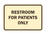 Signs ByLITA Classic Framed Restrooms For Patients Only Sign